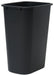 Wastebasket, 41 Qt, 15-1/4"W x 11"D x 19-5/8"H, Rectangular, LDPE, Black (12 Each)-cityfoodequipment.com