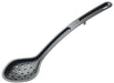 13" Perforated Serving Spoon, Black, PC, Curve (12 Each)-cityfoodequipment.com
