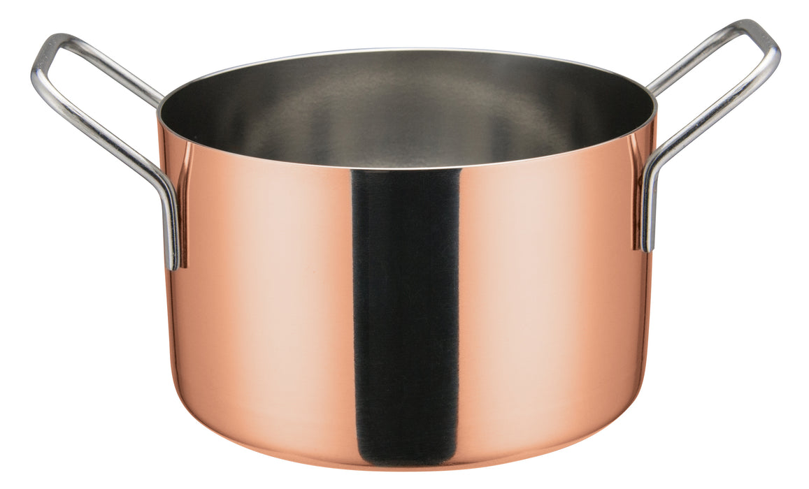 Mini Casserole, 4-3/4"Dia x 3"H, Copper Plated (12 Each)-cityfoodequipment.com
