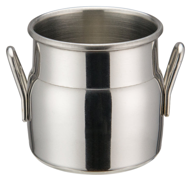 Mini Milk Can, 2"Dia x 2"H, Stainless Steel (12 Each)-cityfoodequipment.com