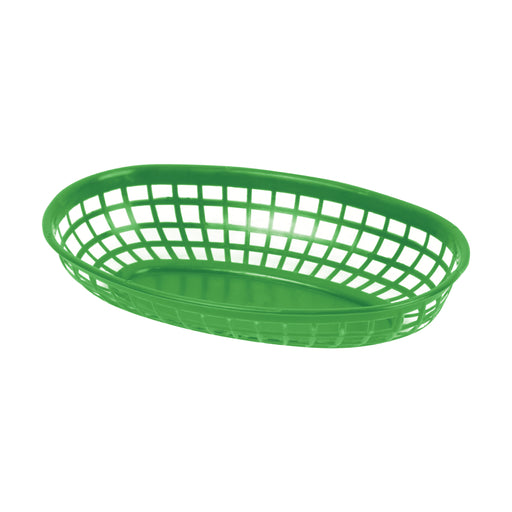 9 3/8" OVAL BASKET, GREEN LOT OF 1 (Dz)-cityfoodequipment.com