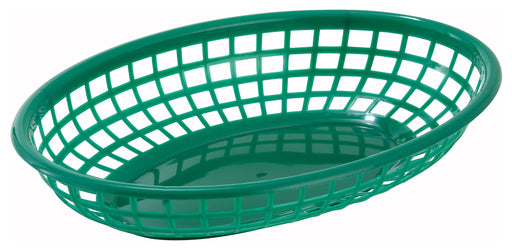 Fast Food Baskets, Oval, 9-1/2" x 5" x 2", Green (3 Dozen)-cityfoodequipment.com