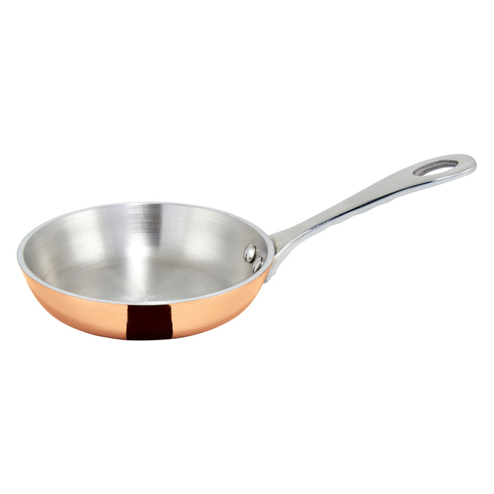 Mini 4" fry pan, copper plated, 5oz (6 Each)-cityfoodequipment.com
