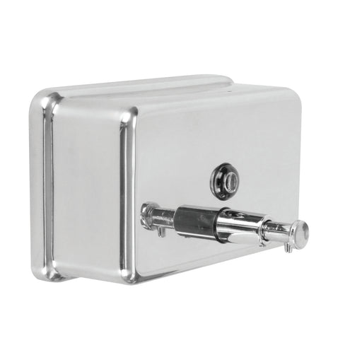 Thunder Group SLSD040H 40 oz Horizontal Wall Mount Hand Soap Dispenser, Stainless Steel - 24, (each)-cityfoodequipment.com