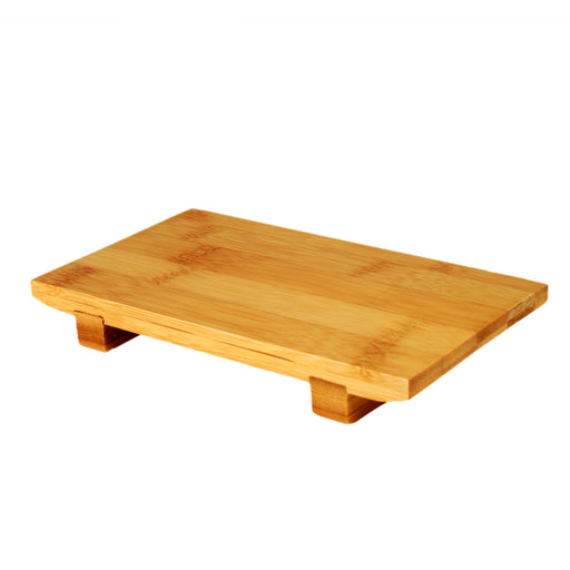 8 1/2" x 4 3/4" x 1 1/4" BAMBOO SUSHI PLATE SMALL LOT OF 6 (Ea)-cityfoodequipment.com