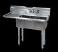Stainless Steel 3 Compartment Convenience Store Sink 15" Left Drainboard 10X14X10D-cityfoodequipment.com