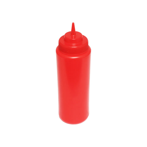 Thunder Group PLTHSB032RW 32 oz Wide Mouth Squeeze Bottle - Plastic, Red - 1, (pack)-cityfoodequipment.com