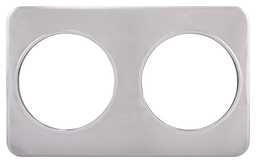 Adaptor Plate, Two 8-3/8" Holes, S/S (5 Each)-cityfoodequipment.com