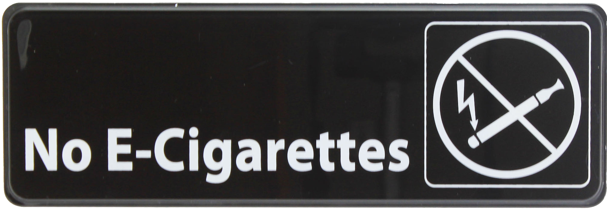 Sign 9" x 3" x 1/8", No E-Cigarettes QTY-12-cityfoodequipment.com