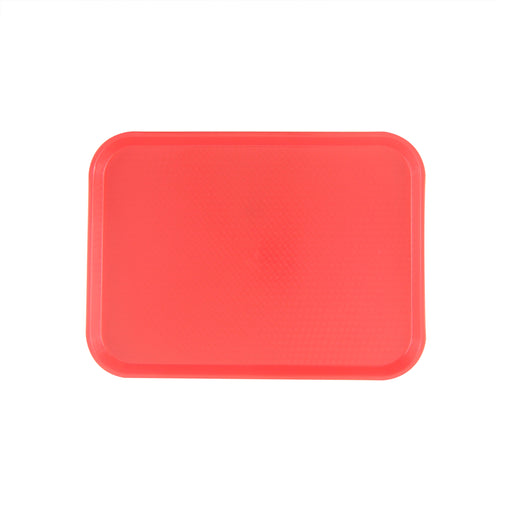10 1/2" X 13 5/8", FAST FOOD TRAY, RECTANGULAR, PLASTIC, RED LOT OF 12 (Ea)-cityfoodequipment.com
