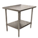 18 Stainless Steel Guage Work Table w/Galvanized Undershelf 30"Wx24"D-cityfoodequipment.com