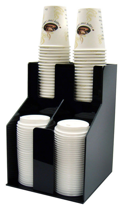 Cup & Lid Organizer, 2 Tiers, 2 Stacks (4 Each)-cityfoodequipment.com