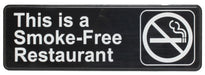 Sign 9" x 3" x 1/8", This is a Smoke-Free Restaurant QTY-12-cityfoodequipment.com