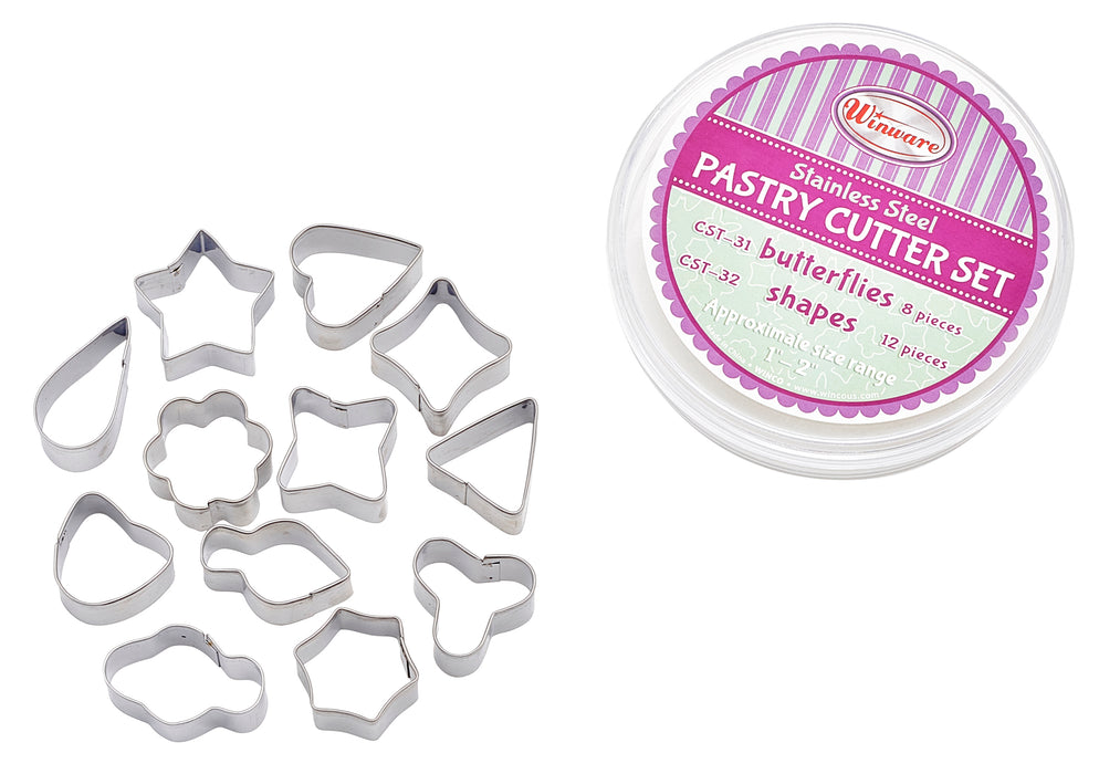 Cookie Cutter Set, Shapes, 12pcs, S/S (12 Set)-cityfoodequipment.com