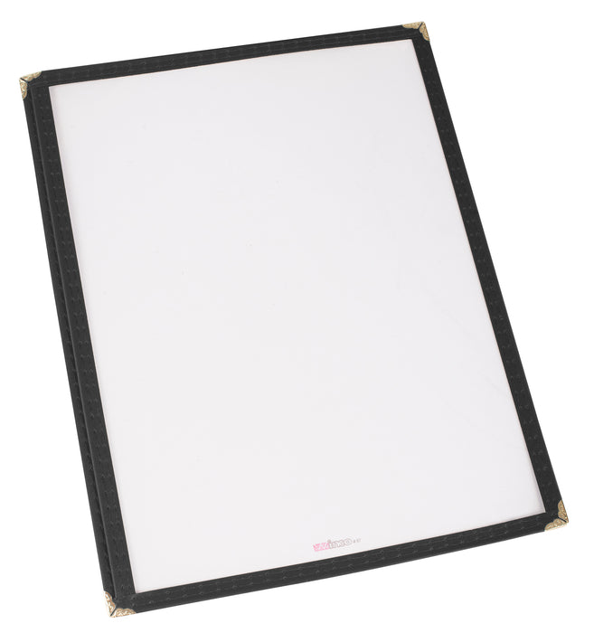 Menu Cover, Single, 9-5/16" x 12-1/8", Black (25 Each)-cityfoodequipment.com