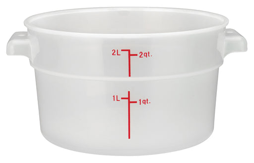 2qt Round Storage Container, Translucent, PP (12 Each)-cityfoodequipment.com