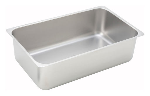 Spillage Pan, Full-size, 6", Flat Edge, S/S (6 Each)-cityfoodequipment.com
