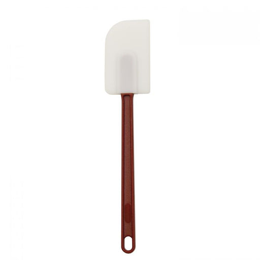 Thunder Group PLSP014HR 14" Scraper w/ Red Plastic Handle - Silicon, White - 12, (each)-cityfoodequipment.com