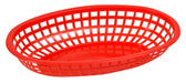 Fast Food Baskets, Oval, 10-1/4" x 6-3/4" x 2", Red (3 Dozen)-cityfoodequipment.com