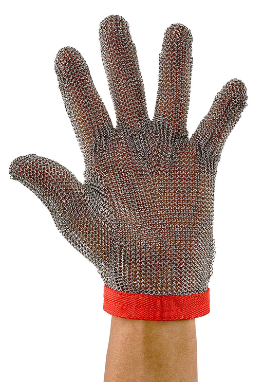 Protective Mesh Glove, Medium, Reversible, Red (10 Each)-cityfoodequipment.com