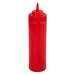 16oz Squeeze Bottles, Wide Mouth, Red, 6pcs/pk (8 Pack)-cityfoodequipment.com