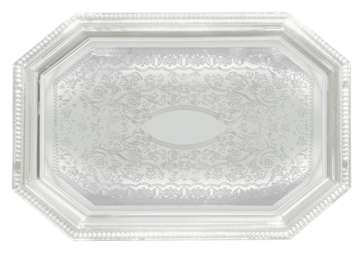 Serving Tray, Octagonal 14" x 20", Chrome Plated (12 Each)-cityfoodequipment.com