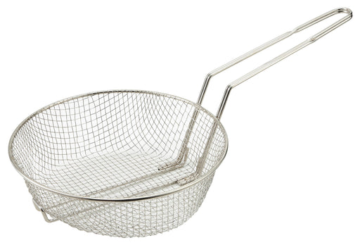 8" Culinary Basket, Medium Mesh, Nickel Plated (12 Each)-cityfoodequipment.com