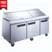 Compass PLG-1A-SC198 - 72" Mega Top 3-Door Commercial Food Prep Table Refrigerator-cityfoodequipment.com