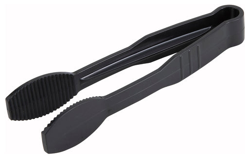 6" Flat Tong, Black, PC (12 Each)-cityfoodequipment.com