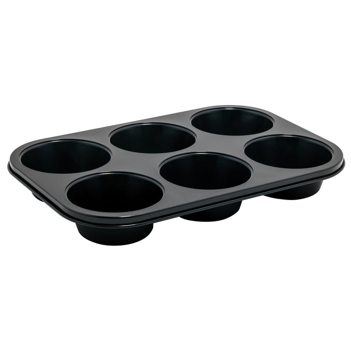 6 Cup Jumbo Muffin Pan, Non-stick, 7oz, Carbon Steel (12 Each)-cityfoodequipment.com