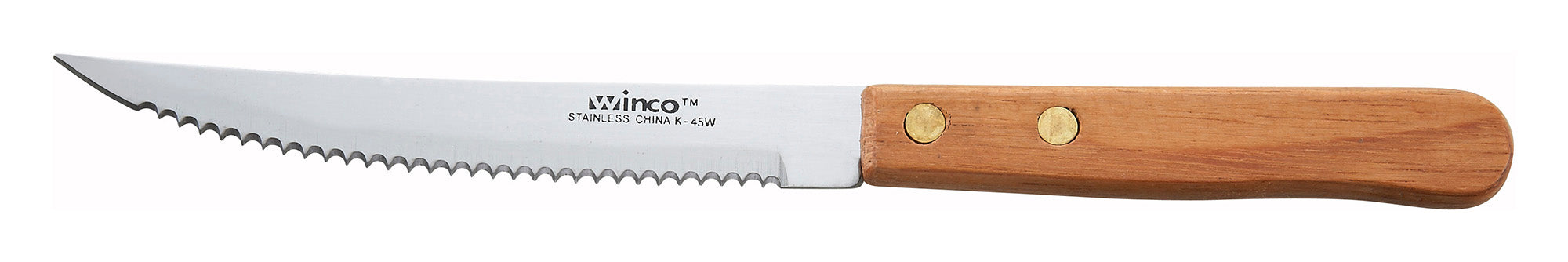 Steak Knives, 4-1/2" Blade, Wooden Hdl, Pointed Tip (24 Dozen)-cityfoodequipment.com