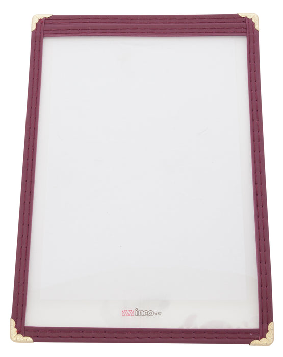 Menu Cover, Single, 6-3/8" x 9-3/8", Burgundy (25 Each)-cityfoodequipment.com